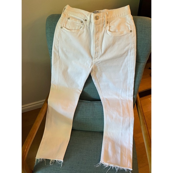 Agolde Riley Straight Crop Size 28 white - Picture 3 of 7